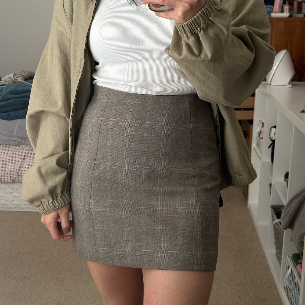 Aritzia Babaton Plaid Mini Skirt